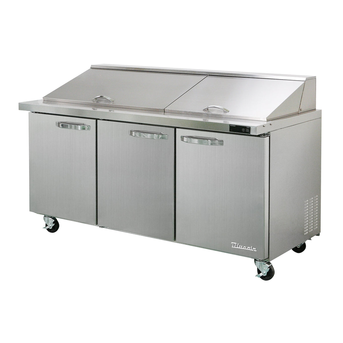 Blue Air BLMT72-HC mega top prep table, front angle view