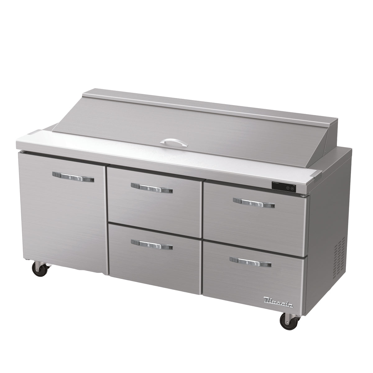 Blue Air BLPT72-D4RM-HC sandwich prep table, front angle view
