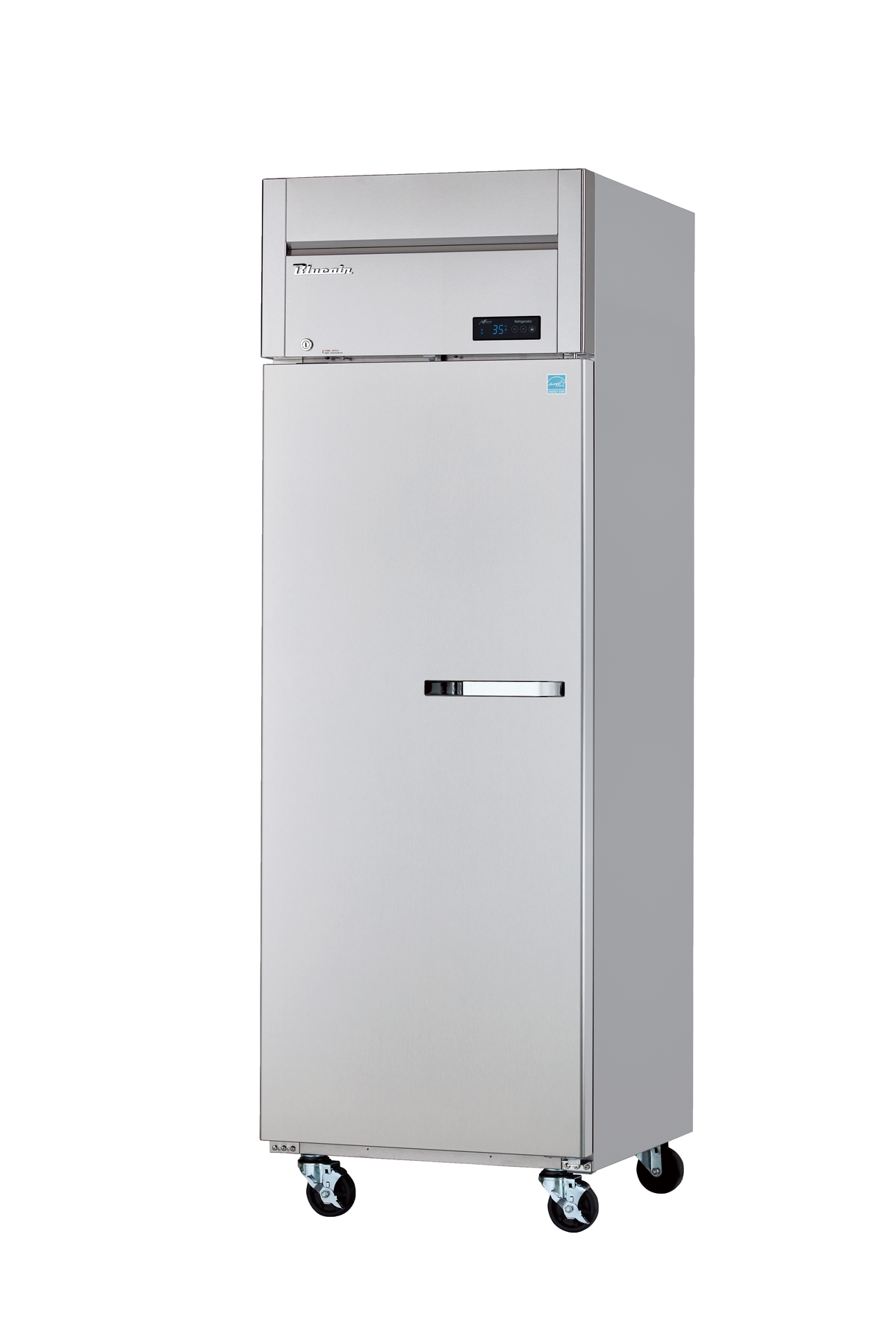 Blue Air BSR23T-L-HC reach-in refrigerator, front angle view