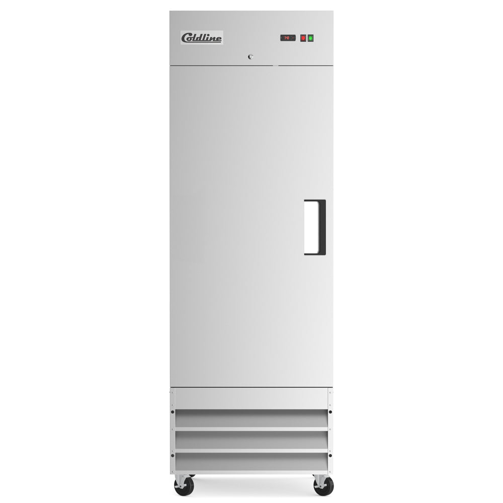 Coldline C-1RL 29" Left-Hinged Solid Door Commercial Reach-In Refrigerator - Stainless Steel