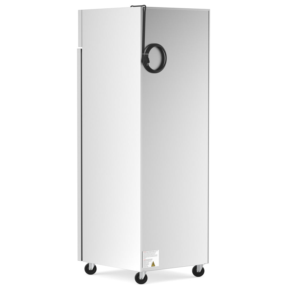Coldline C-1RR-TM solid door reach-in refrigerator, rear angled view
