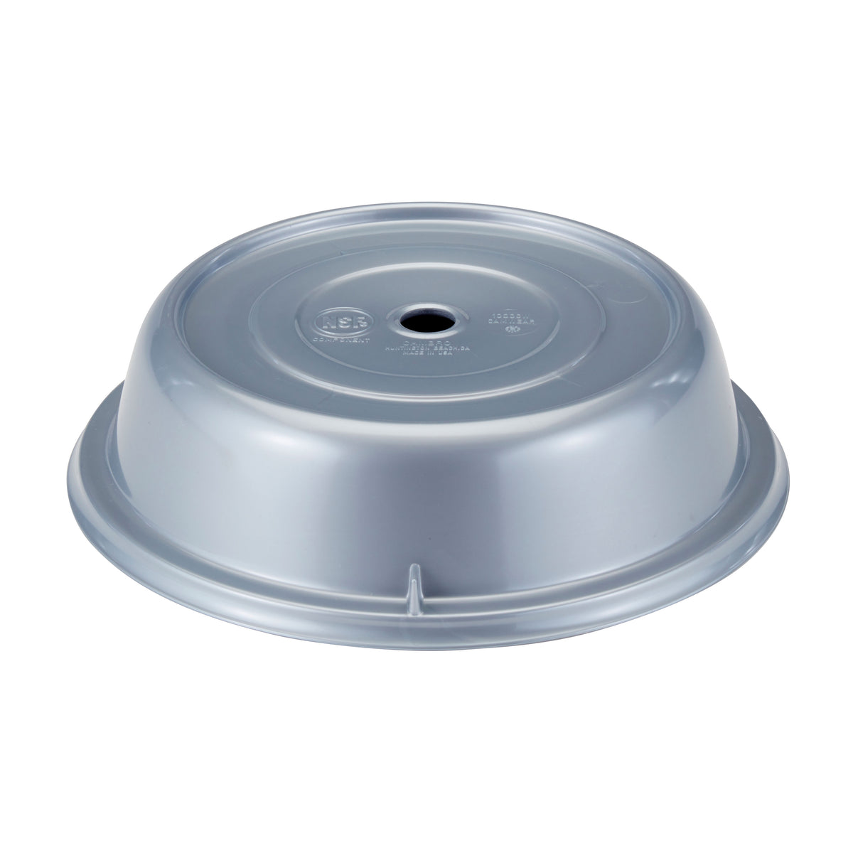 Cambro 1013CW486 Silver Plastic Plate Cover, 10-13⁄16"x2-11⁄16", Dishwasher-Safe, 210°F Ready, USA — Case of 12 pieces