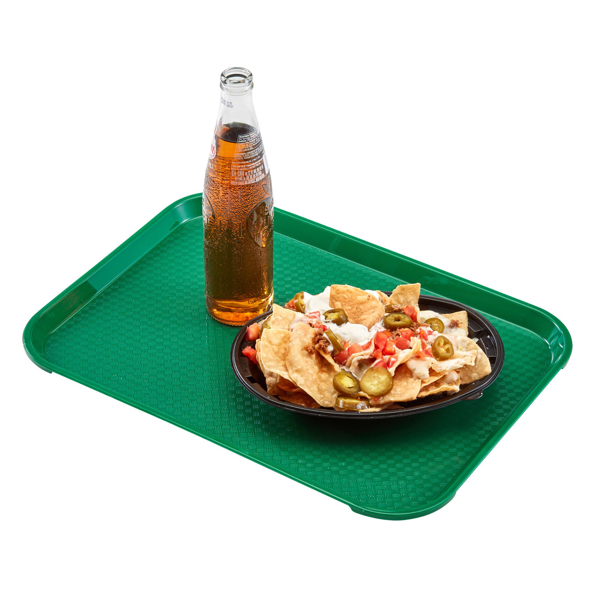 Cambro 1014FF119 Food Tray - 10-7/16" x 13-9/16" PP, Green, NSF, Dishwasher Safe — Case of 24 pieces