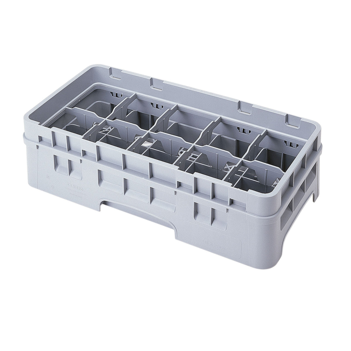 Cambro 10HC414151 Camrack Cup Rack, Soft Gray, Half Size, 9-7/8 x 19-3/4, 10 Compartments — Case of 5 pieces