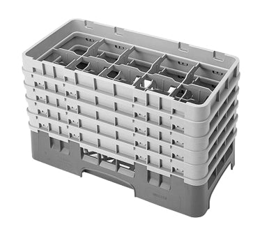 Cambro 10HS958151 Camrack Glass Rack, Soft Gray, Half Size, 10x19.75x12.125, 10 Compartments, 3.4375 Max Dia — Case of 2 pieces