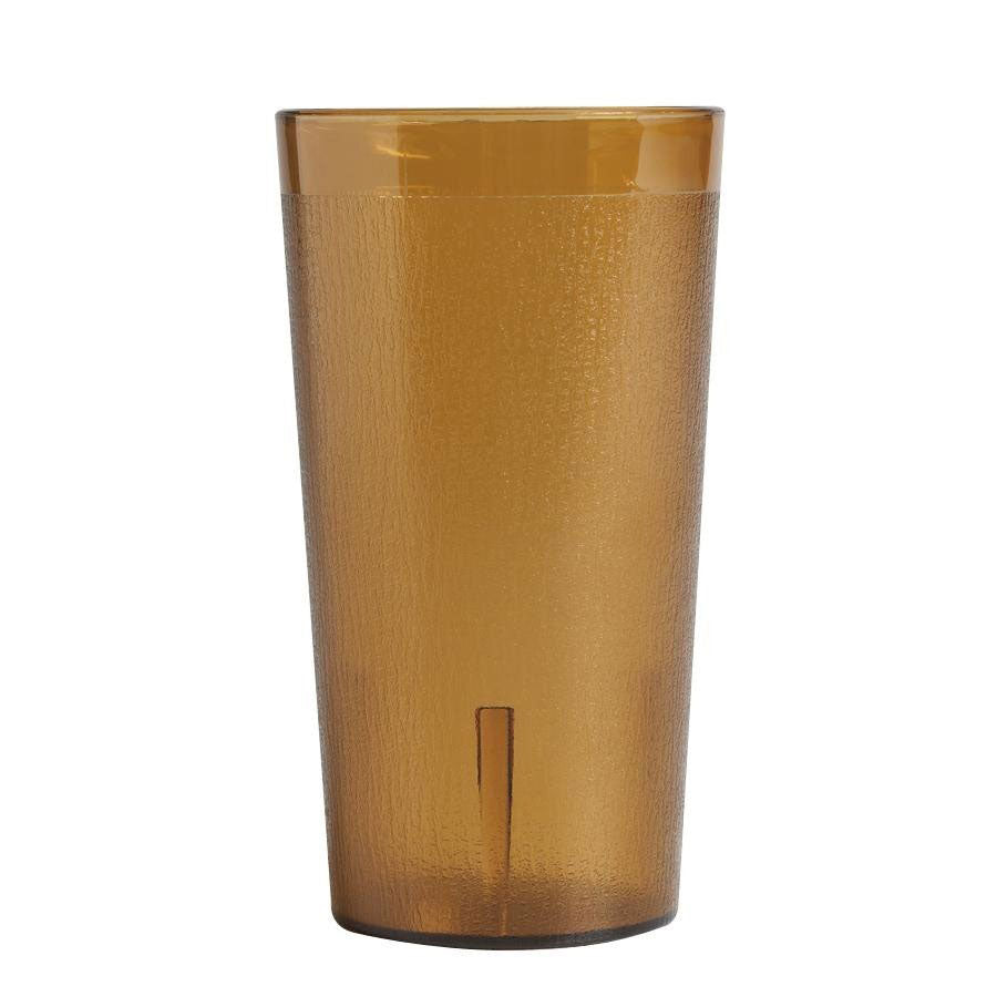 Cambro 1200P2153 - 12.6oz Amber SAN Plastic Tumbler, 2-15/16" Dia, Textured, Sani-Rim Lip - 24/Case — Case of 24 pieces