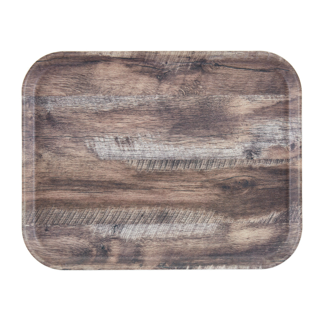 Cambro 1216DCET825 Camtray Tray, 16" x 12", Dark Oak Fiberglass, NSF, Non-Skid — Case of 12 pieces