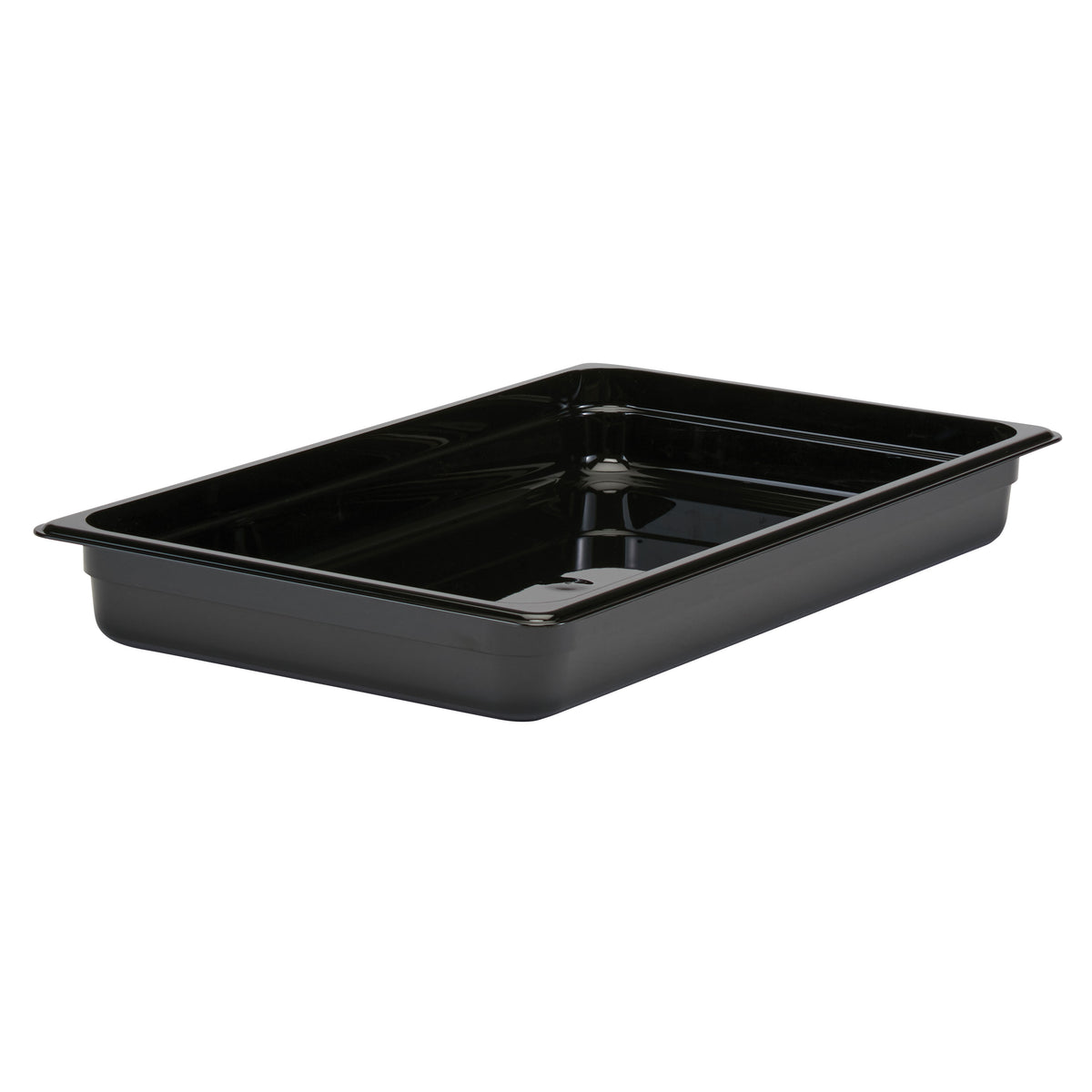 Cambro 12CW110 Camwear Food Pan, 8.9 Qt, 2.5" Deep, Black Polycarbonate, NSF — Case of 6 pieces