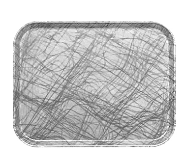 Cambro 1318277 Rectangular Tray, 12-5/8" x 17-3/4" x 11/16" Fiberglass, Swirl Gray, Dishwasher Safe — Case of 12 pieces