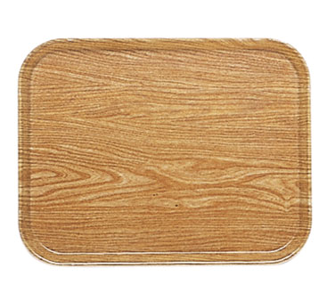 Cambro 1318307 Camtray Tray, 12-5/8" x 17-3/4" x 11/16" Fiberglass, Wood Design NSF, Dishwasher Safe — Case of 12 pieces