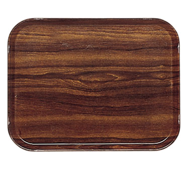 Cambro 1418308 Rectangular Tray, 14" x 18", Fiberglass, Burma Teak, NSF, Dishwasher Safe — Case of 12 pieces