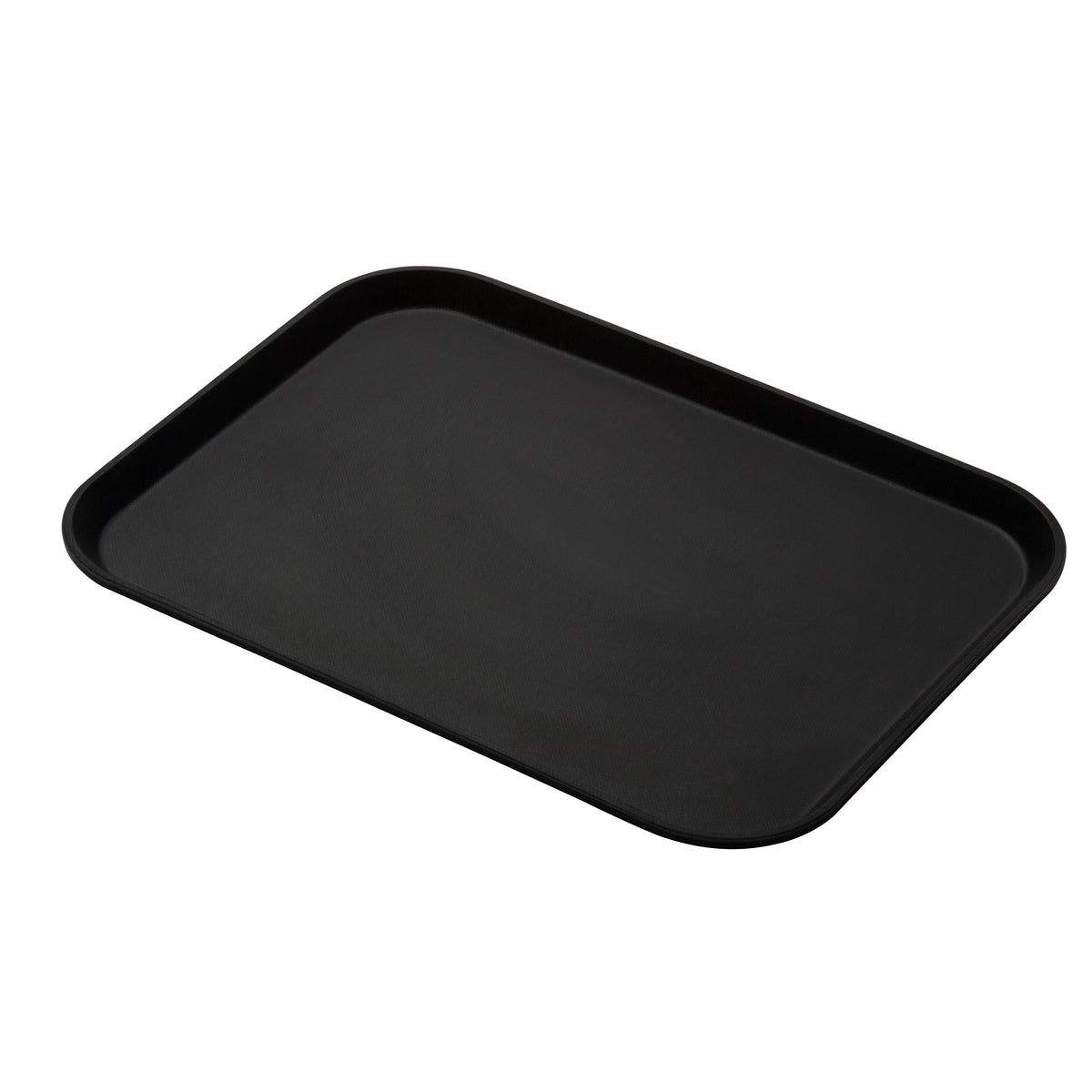 Cambro 1418CT110 - Rectangular 14" x 18" Non-Skid Black Satin Fiberglass Serving Tray, NSF Certified, Dishwasher Safe — Case of 12 pieces