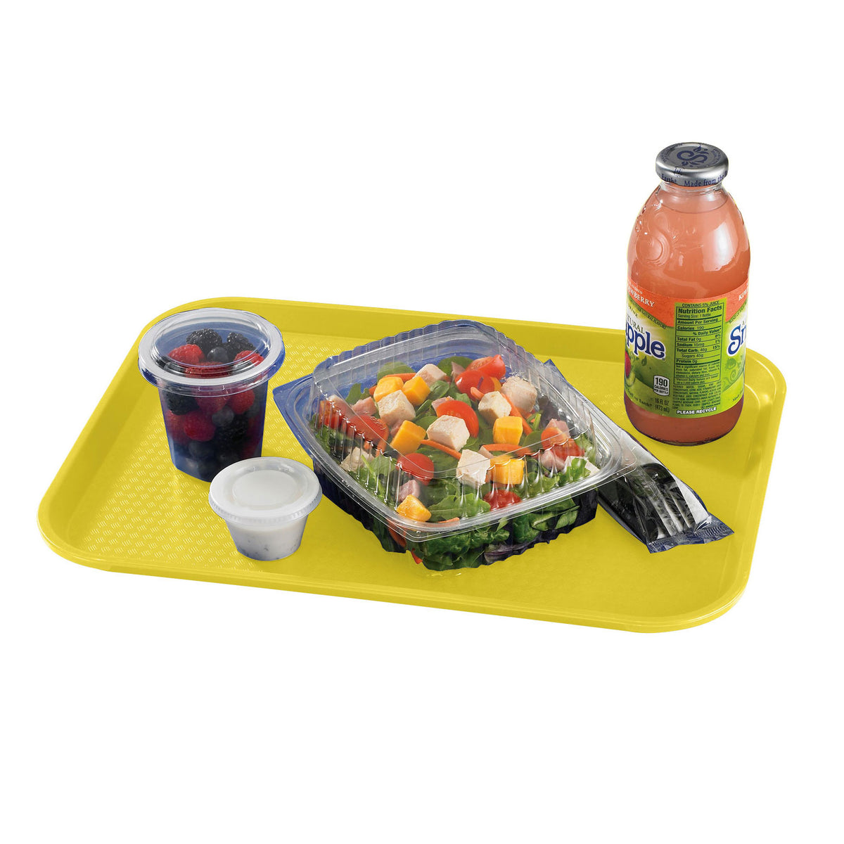 Cambro 1418FF108 Fast Food Tray - 14" x 18", Polypropylene, Yellow, NSF, Dishwasher Safe Made in USA — Case of 12 pieces