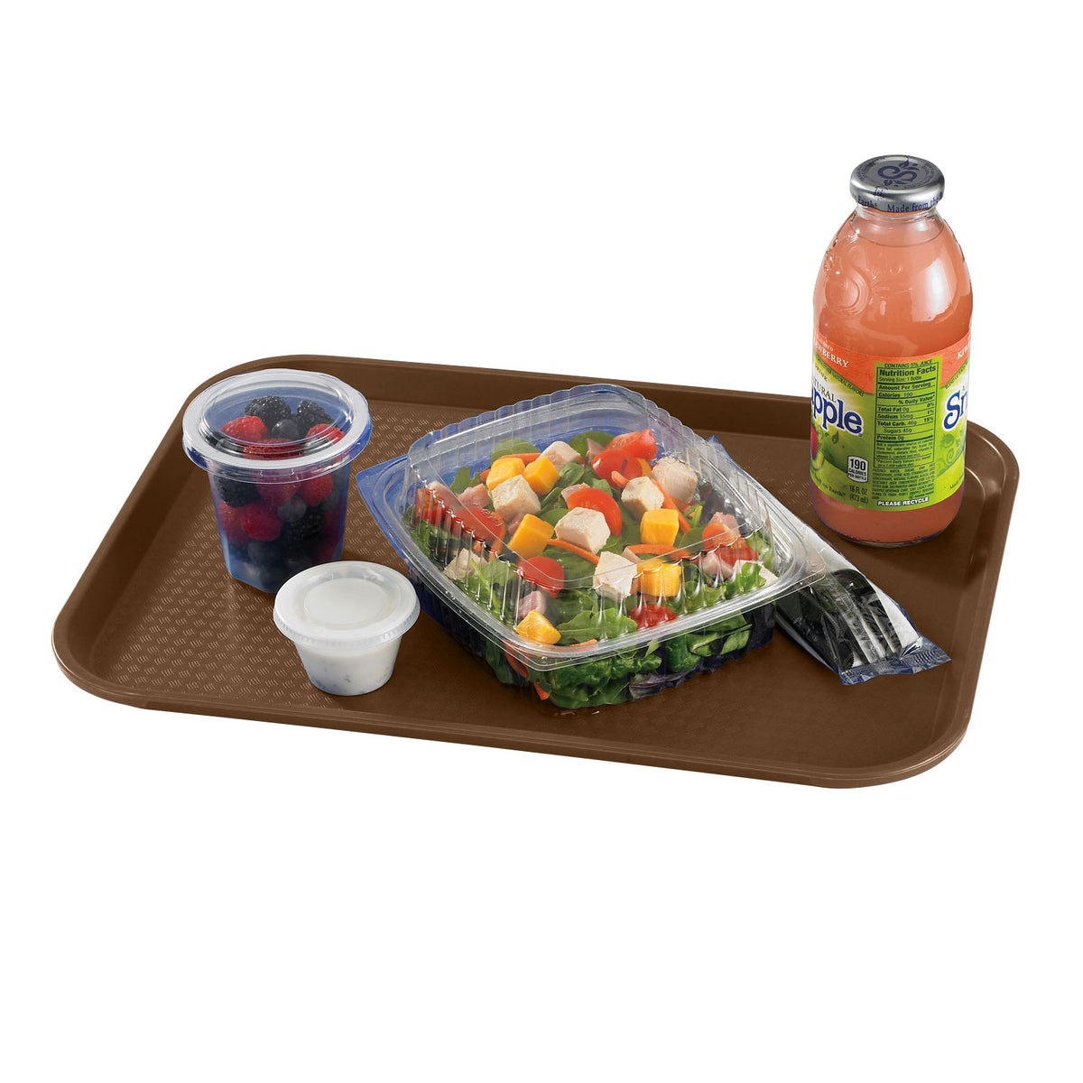 Cambro 1418FF167 Fast Food Tray - 13-13/16" x 17-3/4" Brown Polypropylene, NSF, Dishwasher Safe — Case of 12 pieces