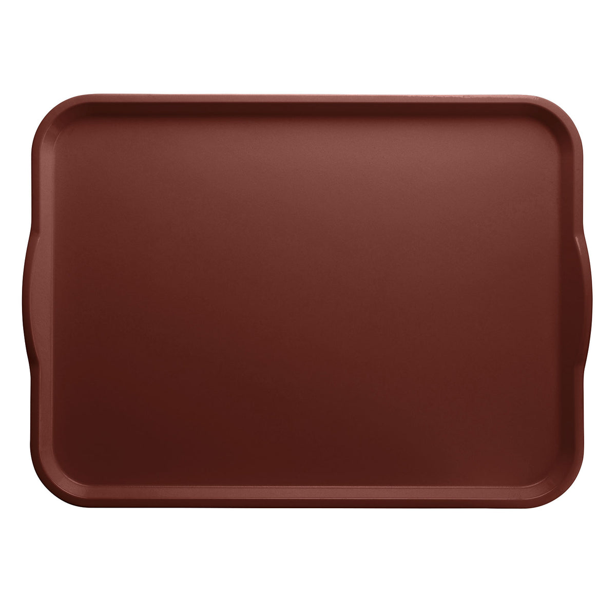 Cambro 1418H501 Dietary Tray, 14" x 18" Brown Fiberglass with Handles, NSF, Made in USA — Case of 12 pieces