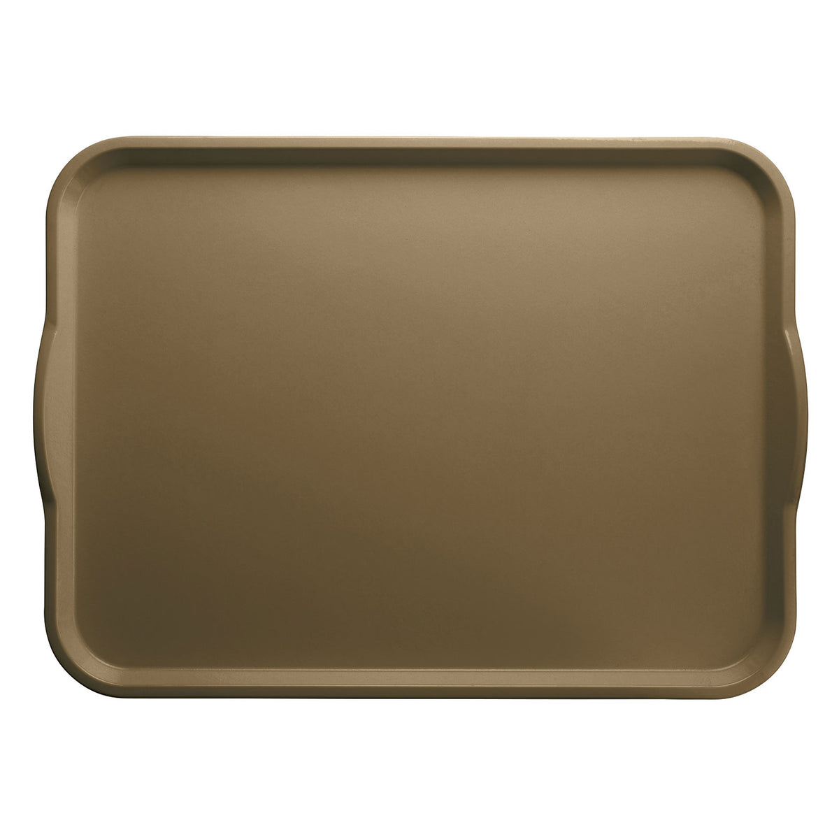 Cambro 1418H513 Dietary Tray - Rectangular 14" x 18", Fiberglass, Brown, Handles, NSF, Made In USA — Case of 12 pieces