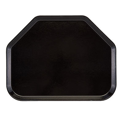 Cambro 1418TR110 Camtray Trapezoid Tray, 14" x 18", Black Fiberglass, NSF, Dishwasher Safe — Case of 12 pieces