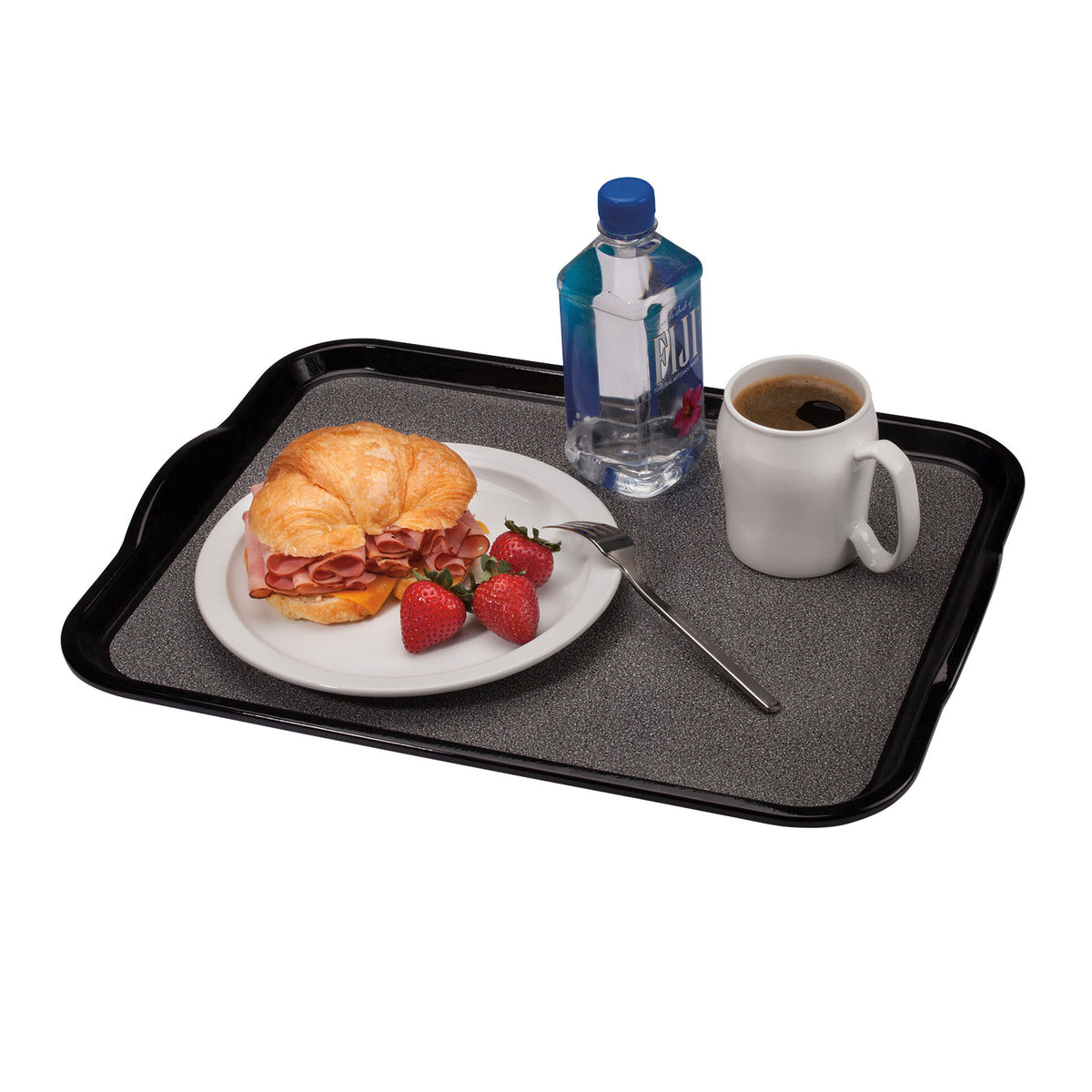Cambro 1418VCH382 Rectangular Tray, 14" x 18", Black Fiberglass, Dishwasher Safe, Made in USA — Case of 12 pieces