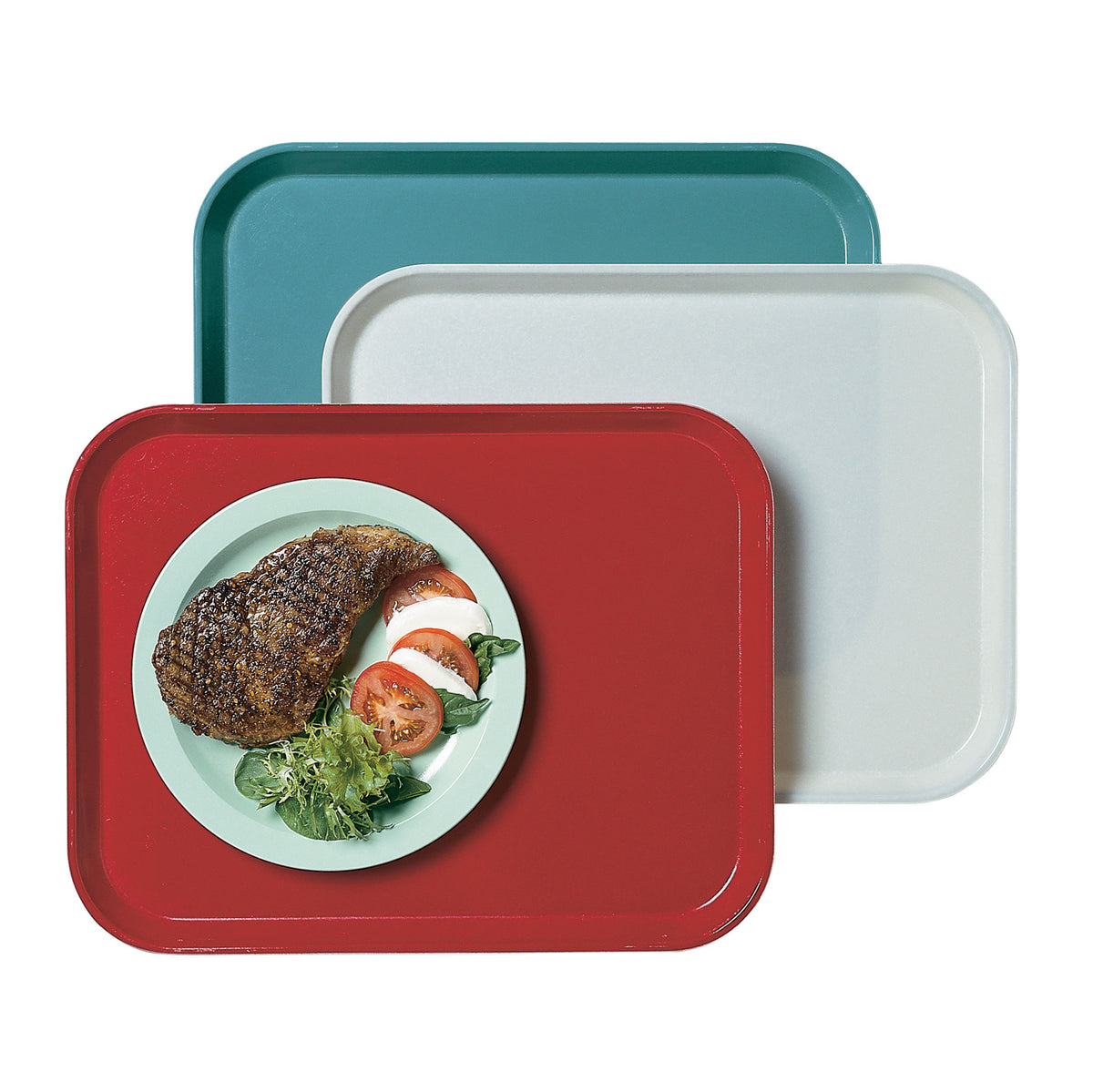 Cambro 1520CL676 Camlite Tray, 15" x 20-1/4", White Fiberglass, Dishwasher Safe, Made in USA — Case of 12 pieces