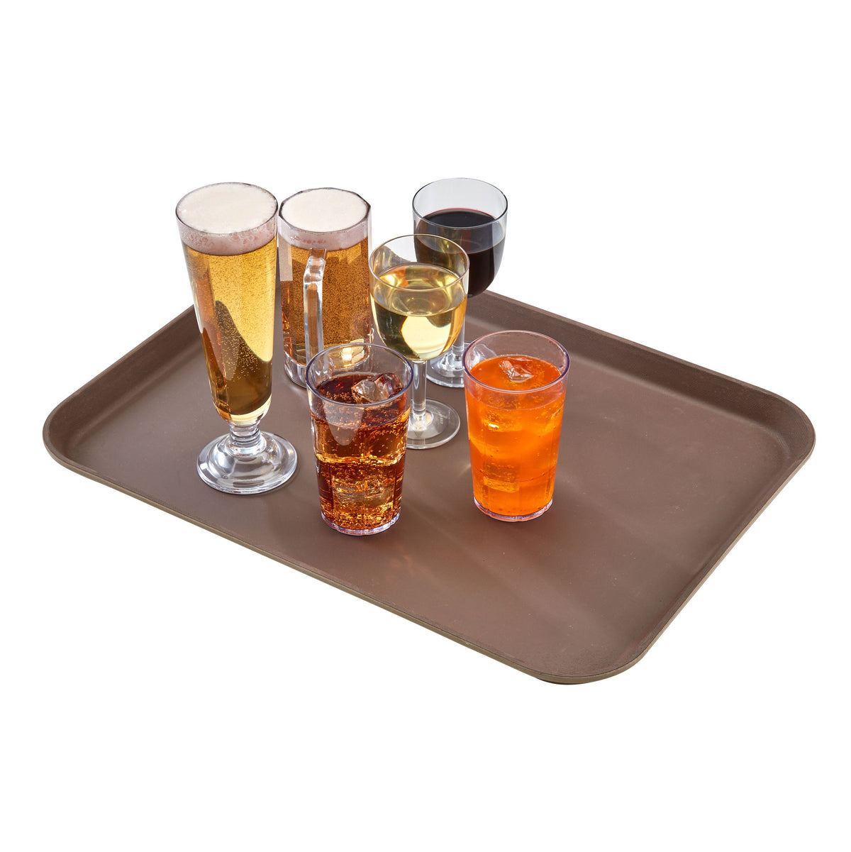 Cambro 1520CT138 Rectangular Tray, 15" x 20-1/4" Tan Fiberglass, Non-Skid, Dishwasher Safe, NSF Certified — Case of 12 pieces