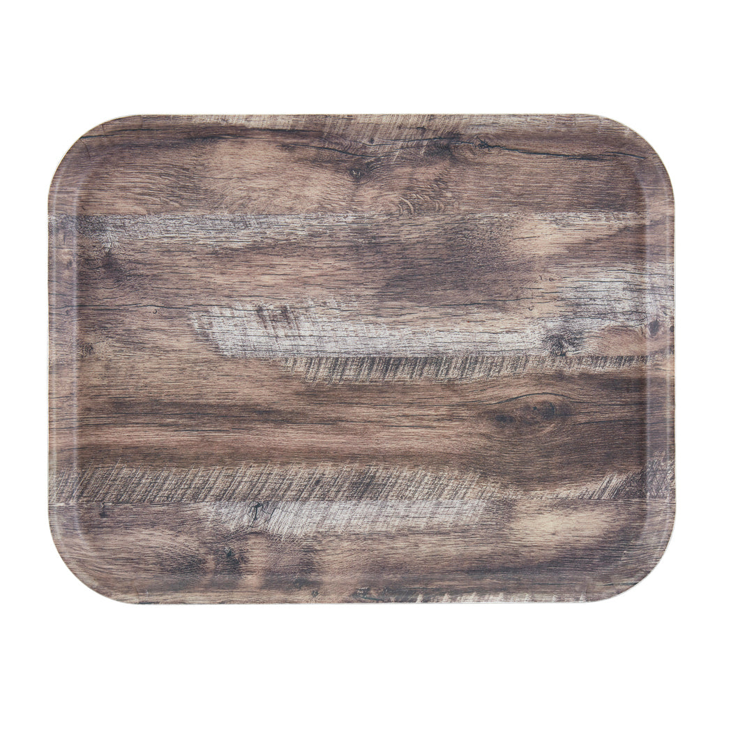 Cambro 1520DC825 Rectangular Tray, 20" x 15", Dark Oak Fiberglass, Brown, NSF, Dishwasher Safe, USA — Case of 12 pieces