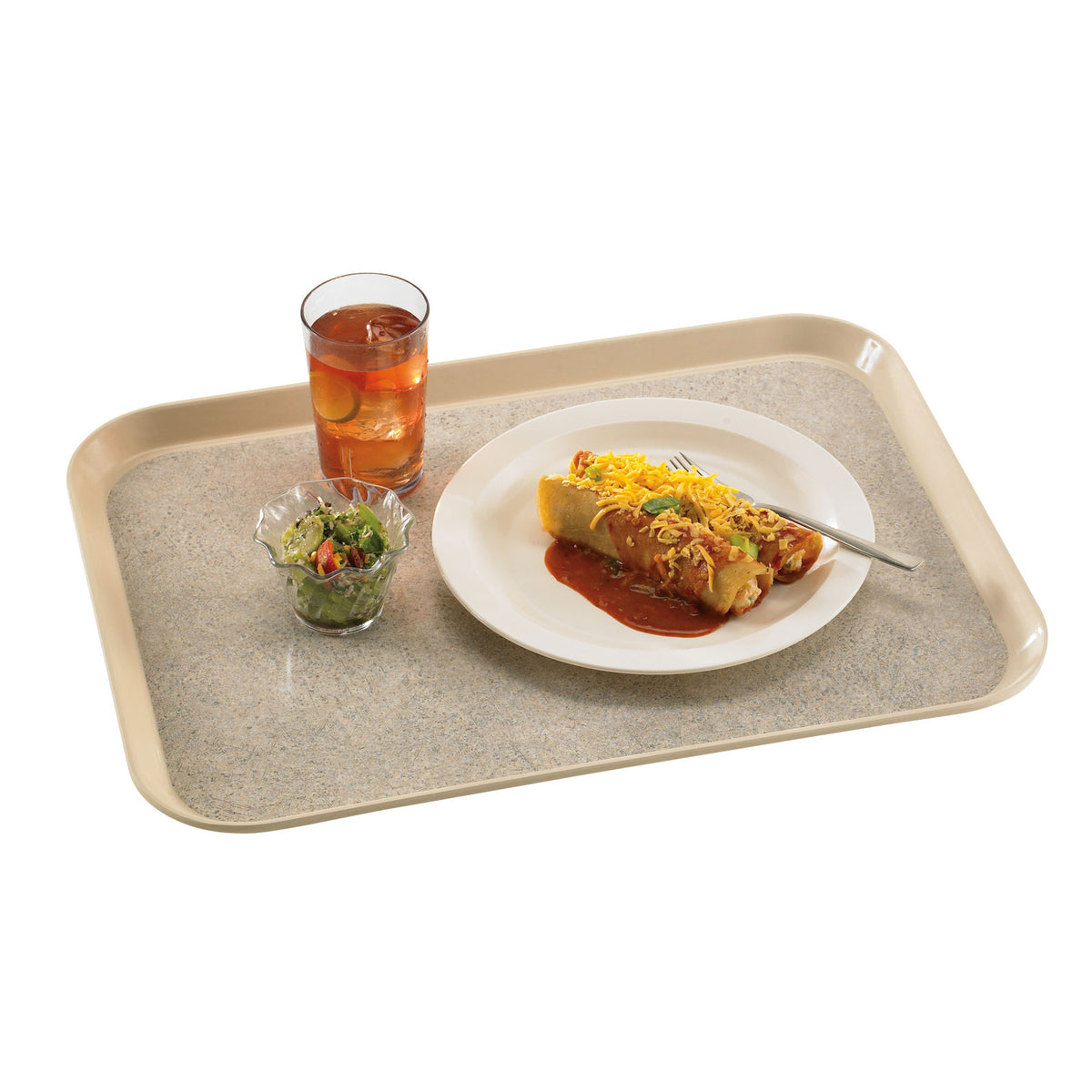 Cambro 1520VC380 Tray, 15" x 20", Ivory Sahara, Fiberglass, Dishwasher Safe, NSF/Ecosafe, USA — Case of 12 pieces