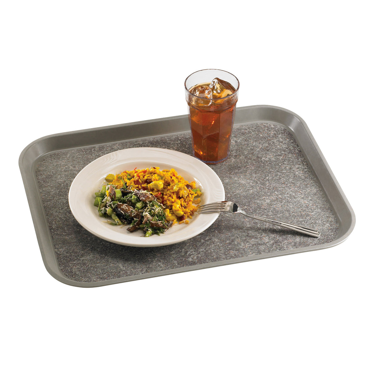 Cambro 1520VC381 Rectangular Tray 15" x 20" Non-Skid Fiberglass Gray with Titan, NSF, Made in USA — Case of 12 pieces