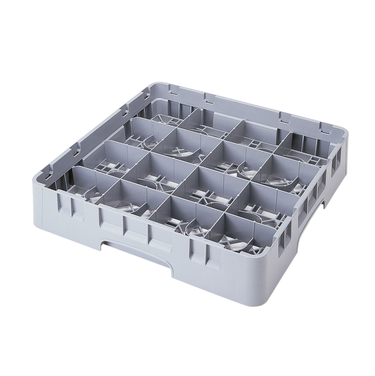 Cambro 16C258151 Camrack Cup Rack, Full Size, Soft Gray, 19-3/4 x 19-3/4, 16 Compartments — Case of 6 pieces