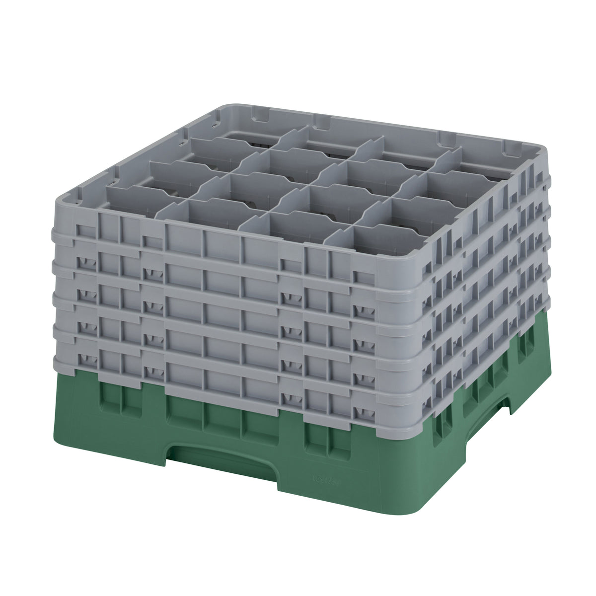 Cambro 16S1058119 Camrack Glass Rack, Sherwood Green, Full Size, 19-3/4 x 19-3/4, 16 Compartments — Case of 2 pieces