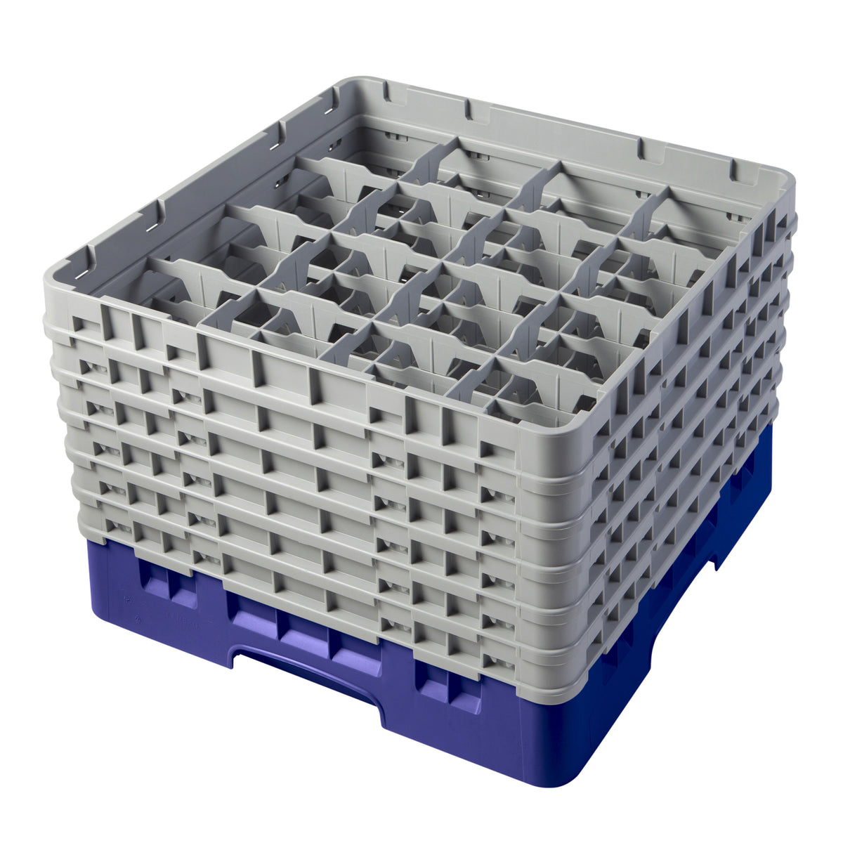 Cambro 16S1114186 Camrack Glass Rack, Navy Blue, Full Size, 19-3/4" x 19-3/4", 16 Compartments — Case of 2 pieces