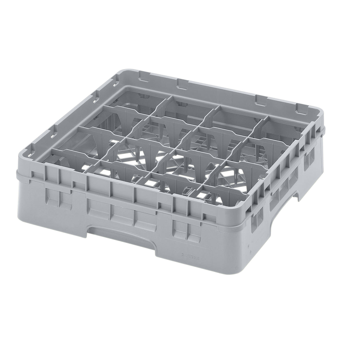 Cambro 16S318151 Camrack Glass Rack, Soft Gray, Full Size, 19-3/4" x 19-3/4", 16 Compartments — Case of 5 pieces