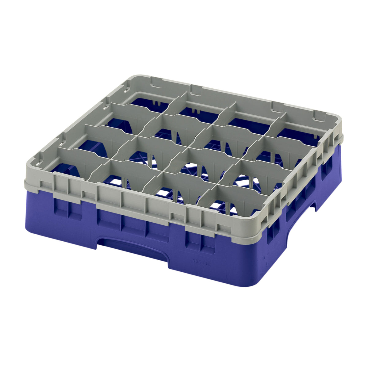 Cambro 16S418186 Camrack Glass Rack, Navy Blue, Full Size, 19-3/4 x 19-3/4, 16 Compartments — Case of 5 pieces