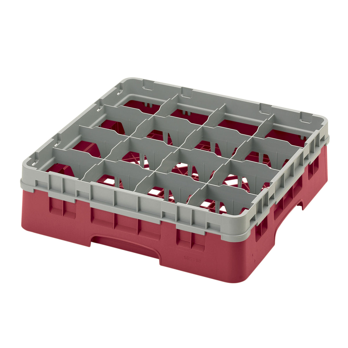 Cambro 16S418416 Camrack Glass Rack, Cranberry, Full Size, 19-3/4 x 19-3/4, 16 Compartments — Case of 5 pieces