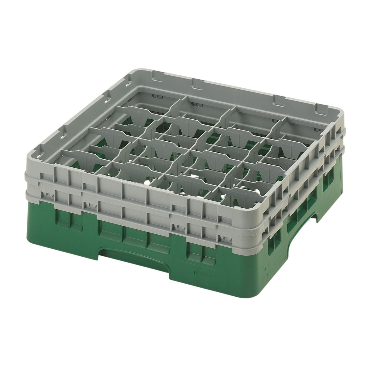 Cambro 16S434119 Camrack Glass Rack, Sherwood Green, Full Size, 19-3/4" x 19-3/4", 16 Compartments — Case of 4 pieces