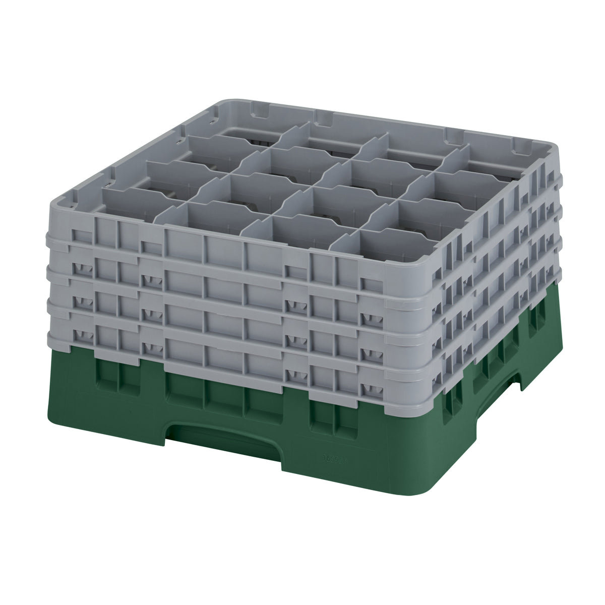 Cambro 16S900119 Camrack Glass Rack, Sherwood Green, Full Size, 19-3/4" x 19-3/4", 16 Compartments — Case of 2 pieces