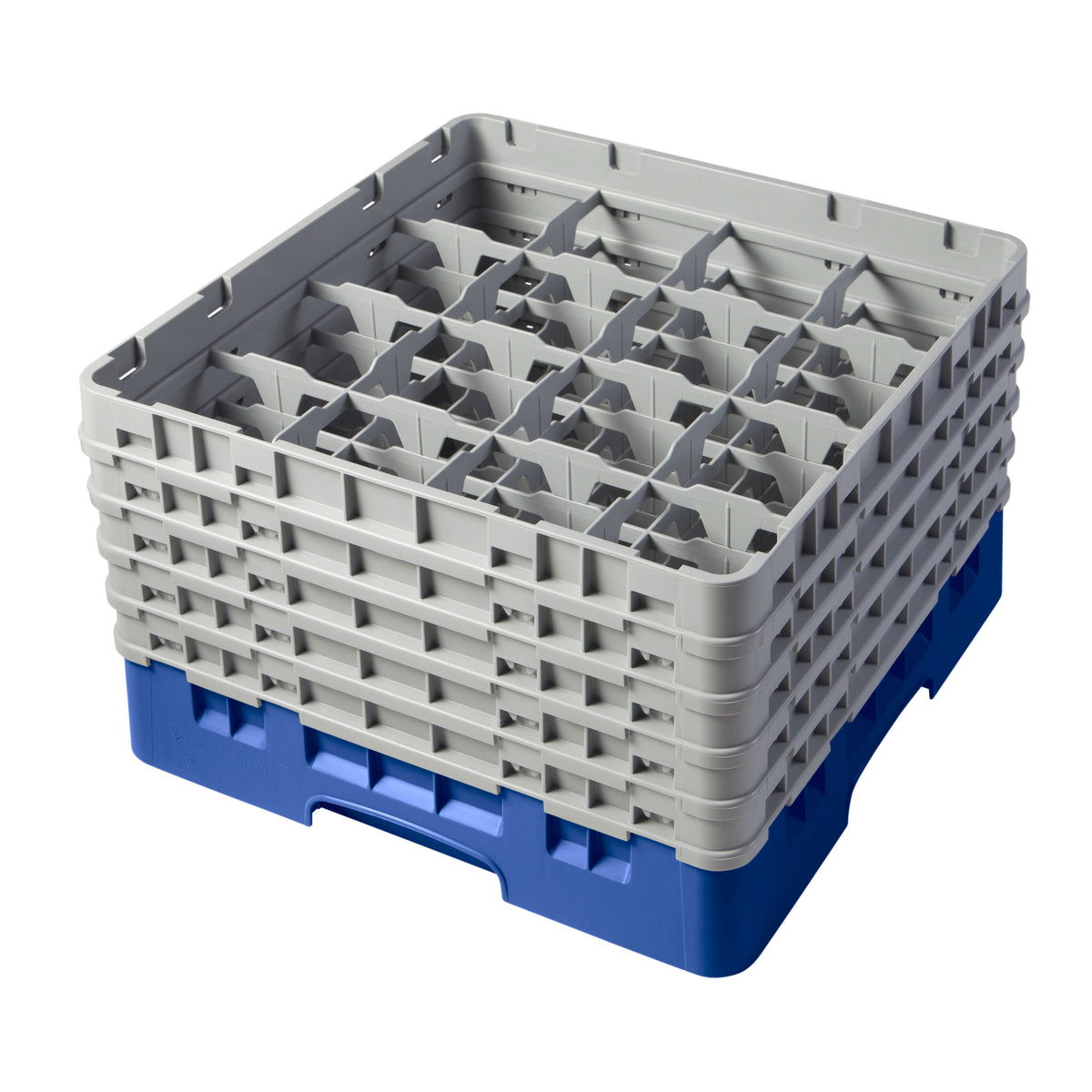 Cambro 16S958168 Camrack Glass Rack, Full Size, Blue, 19-3/4 x 19-3/4, 16 Compartments — Case of 2 pieces