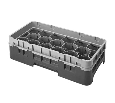 Cambro 17HS318167 Camrack Glass Rack, Half Size, Brown, 10x19.75x5.625, 17 Compartments, 2.875 Max Dia, HACCP — Case of 5 pieces