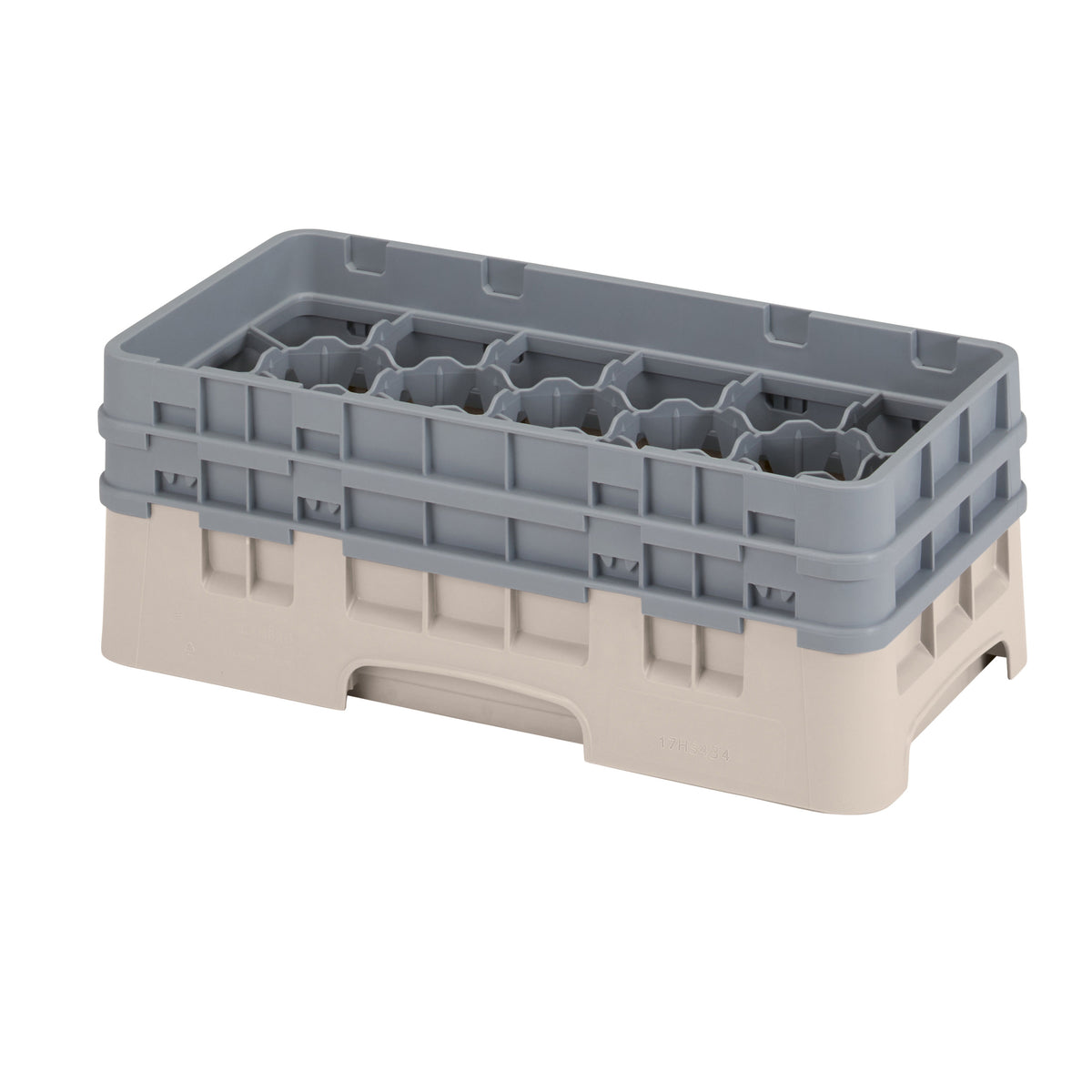 Cambro 17HS434184 Camrack Glass Rack, Half Size, Beige, 17 Compartments, 10x19.75x7.25in — Case of 4 pieces