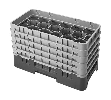 Cambro 17HS958119 Camrack Glass Rack, Half Size, Sherwood Green, 17 Compartments, 2-7/8" Max Dia, 10-1/8" Max Height — Case of 2 pieces