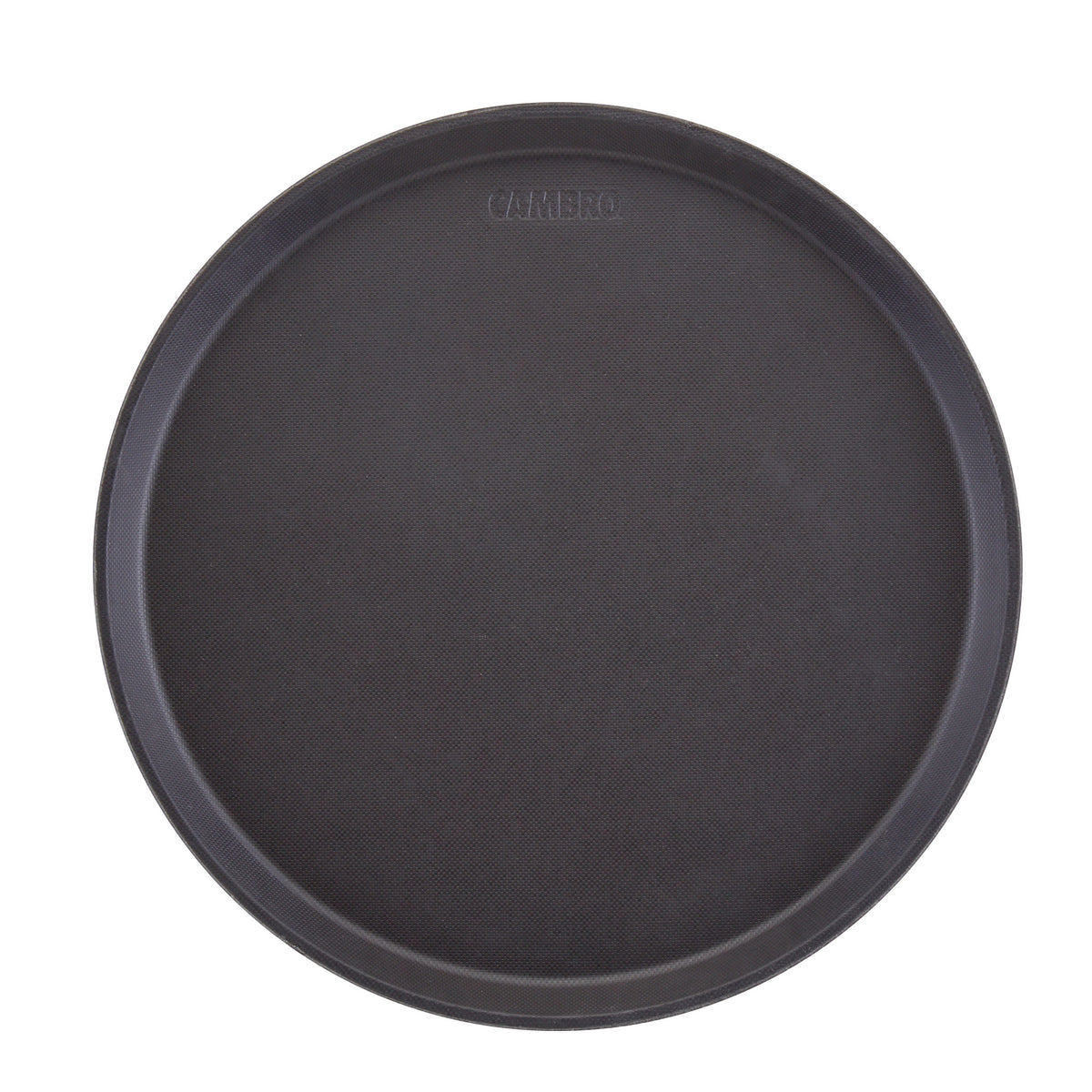 Cambro 1800CT110 - 18" Round Fiberglass Serving Tray, Black Satin Non-Skid Surface, NSF Certified, Dishwasher Safe — Case of 6 pieces