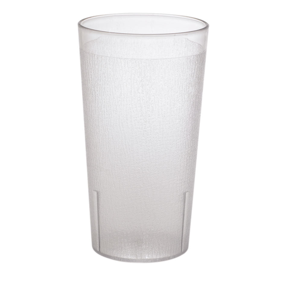 Cambro 2000P2152 22 Oz Clear Textured SAN Tumbler, 3-3/8" Dia, Dishwasher Safe - 24/Case — Case of 24 pieces