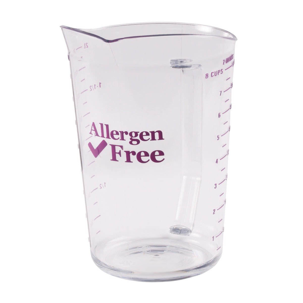 Cambro 200MCCW441 - 2-Quart (64 oz) PC Measuring Cup, Purple Allergen-Free, Dishwasher Safe — Case of 12 pieces