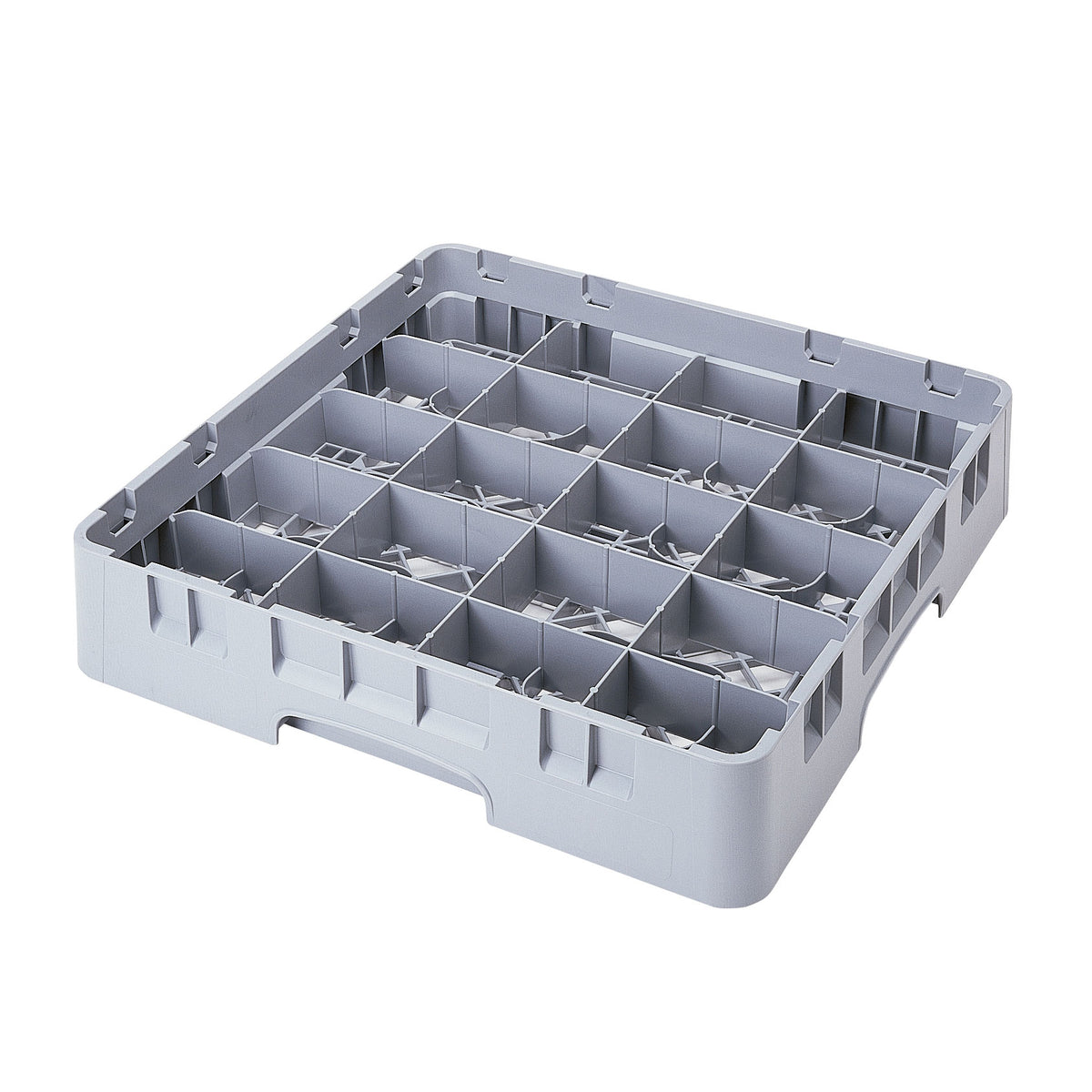 Cambro 20C258151 Camrack Cup Rack, Full Size, 19-3/4 x 19-3/4, 20 Compartments, Soft Gray, HACCP Compliant — Case of 6 pieces