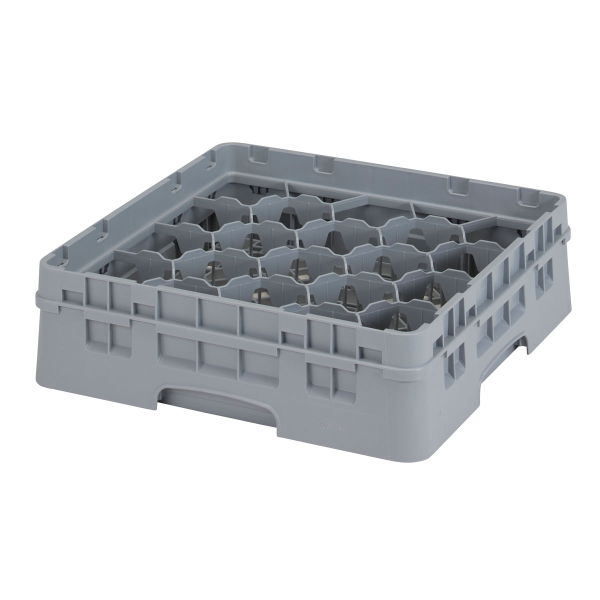 Cambro 20S318151 Camrack Glass Rack, Soft Gray, Full Size, 19-3/4 x 19-3/4, 20 Compartments — Case of 5 pieces