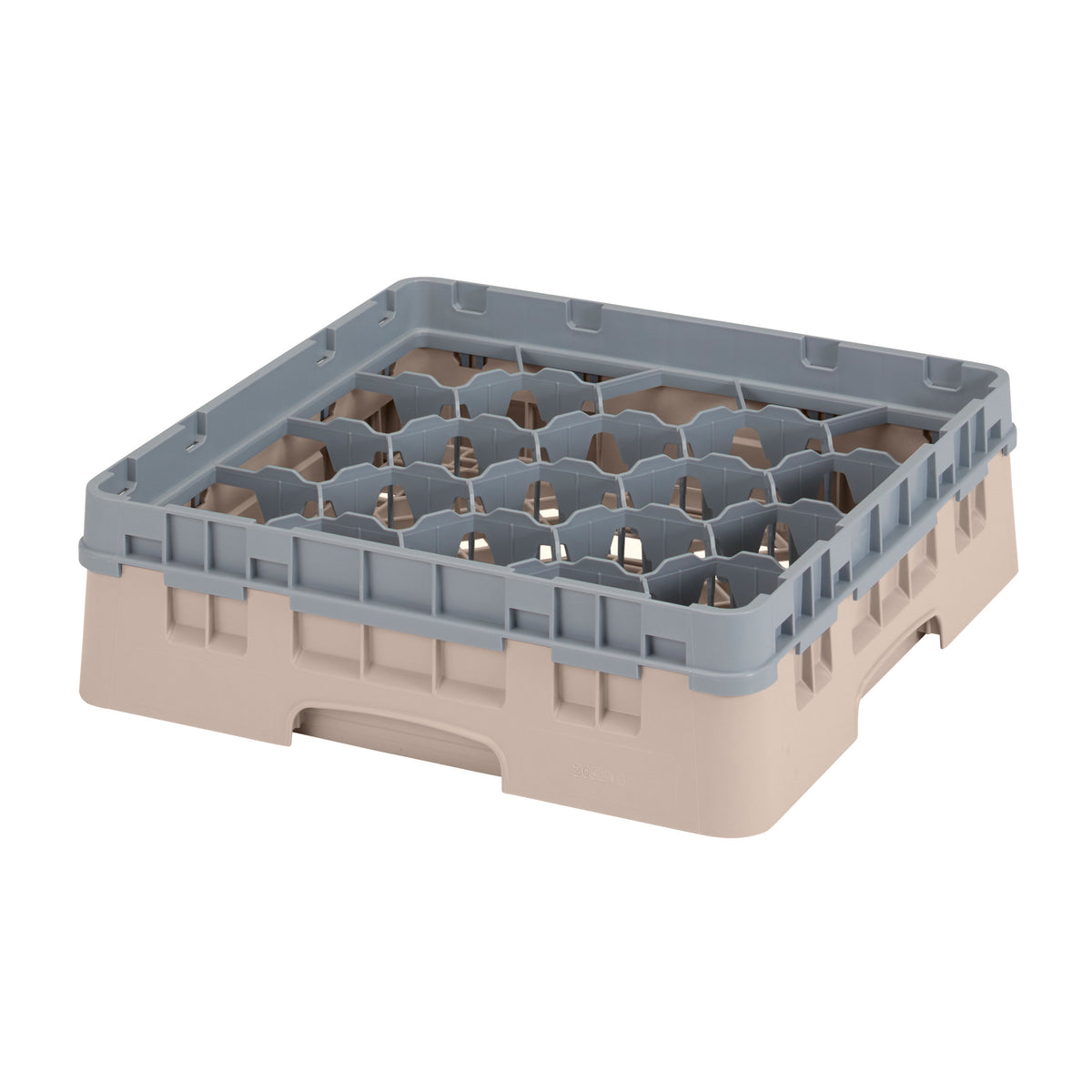 Cambro 20S318184 Camrack Glass Rack, Beige, Full Size, 20 Compartments, 3-7/8" Max Dia, 3-5/8" Max Height — Case of 5 pieces
