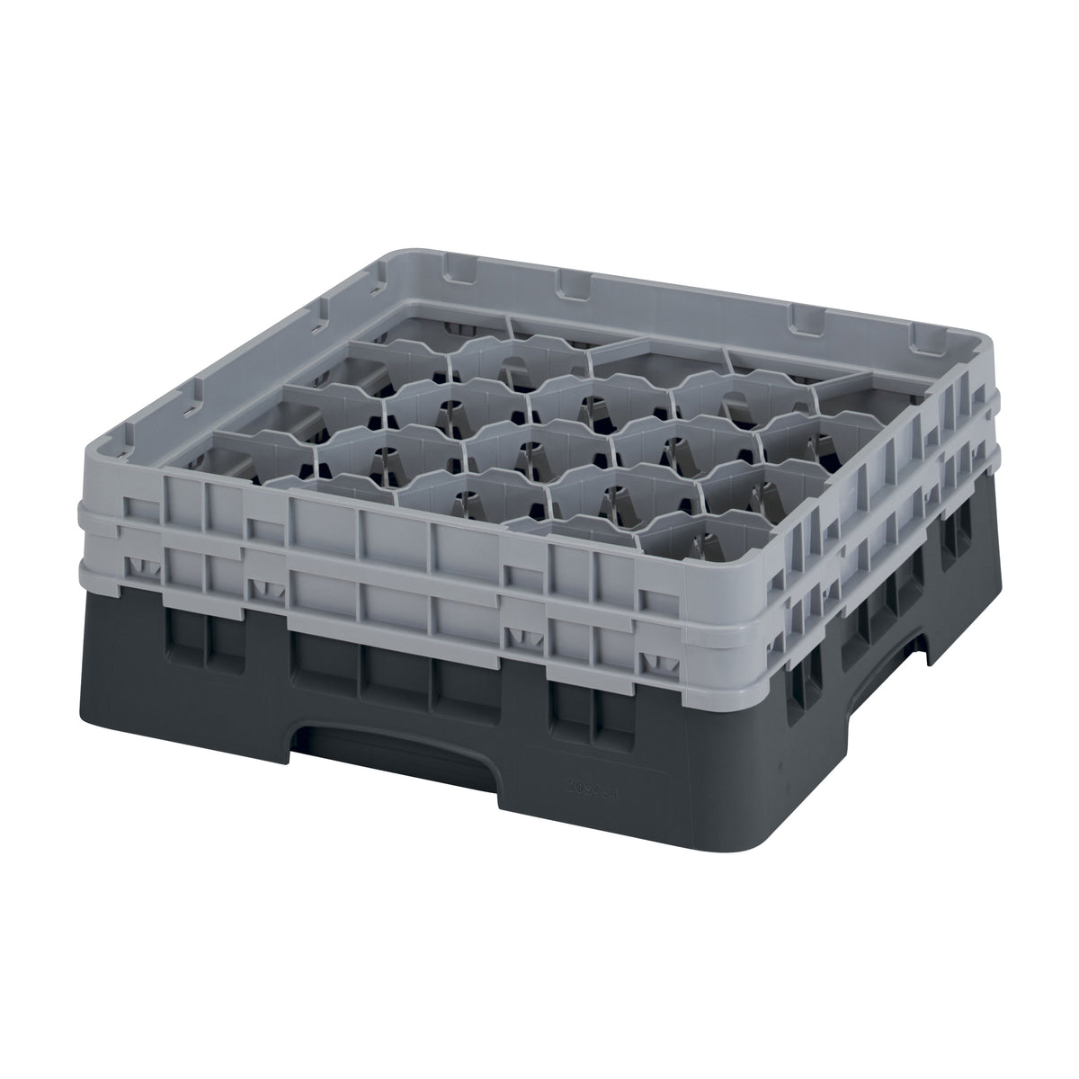 Cambro 20S434110 Camrack Glass Rack, Black, Full Size, 20 Compartments, 3-7/8 Max Dia, 5-1/4 Max Height — Case of 4 pieces