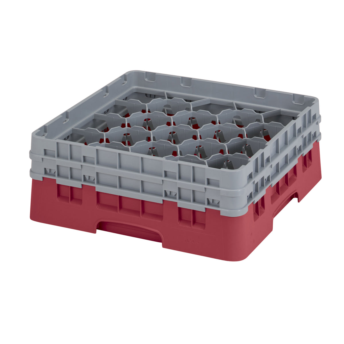 Cambro 20S434416 Camrack Glass Rack, Full Size, 20 Compartments, 3-7/8" Max Dia, 5-1/4" Max Height, Cranberry Red — Case of 4 pieces