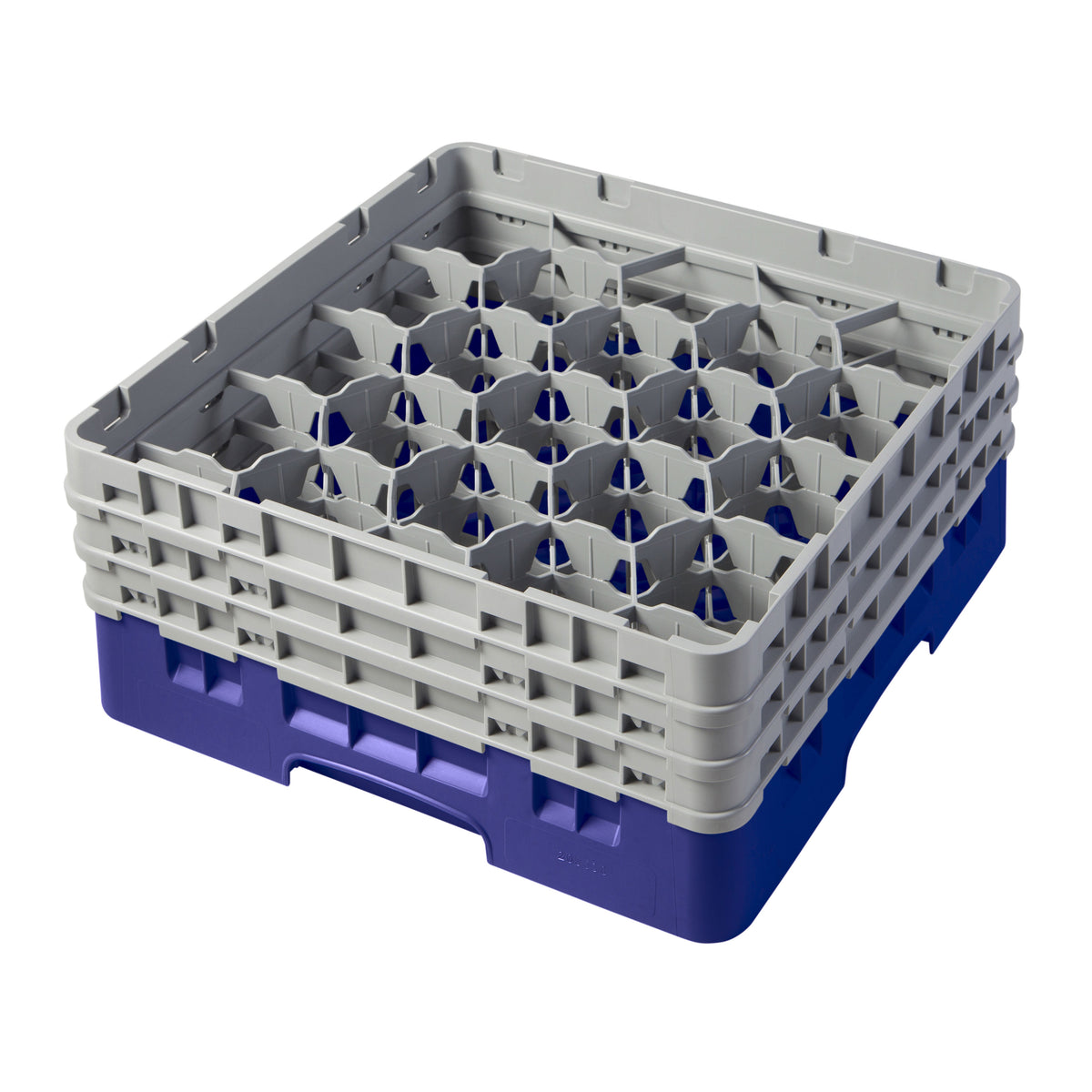 Cambro 20S638168 Camrack Glass Rack, Blue, Full Size, 19-3/4" x 19-3/4", 20 Compartments, 3-7/8" Max Dia, HACCP — Case of 3 pieces