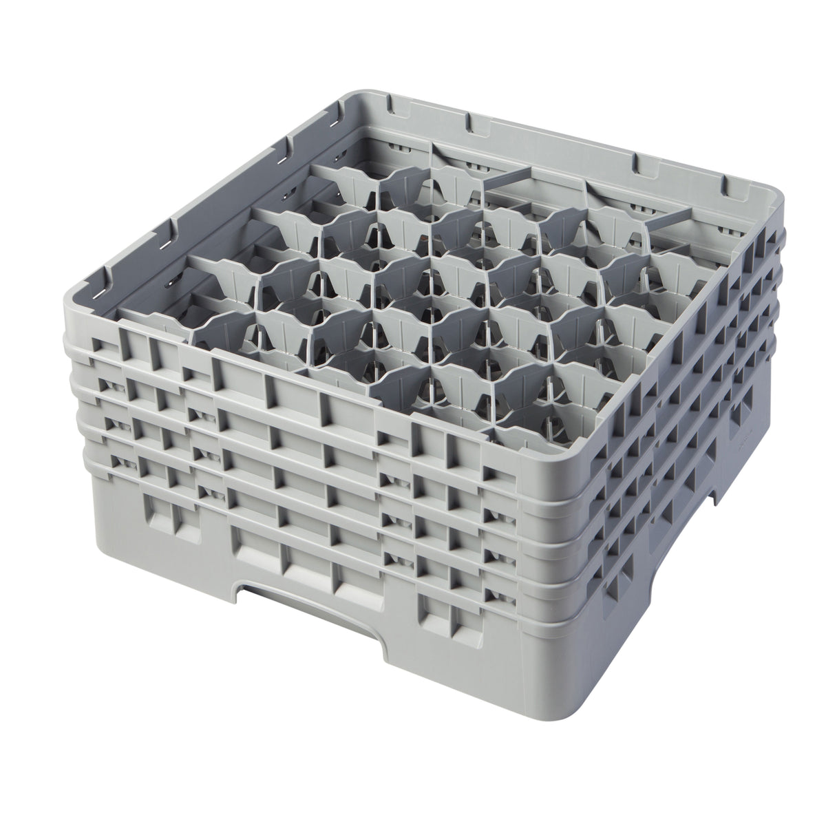 Cambro 20S800151 Camrack Glass Rack, Soft Gray, Full Size, 20 Compartments, 8-1/2" Height, 3-7/8" Diameter — Case of 2 pieces
