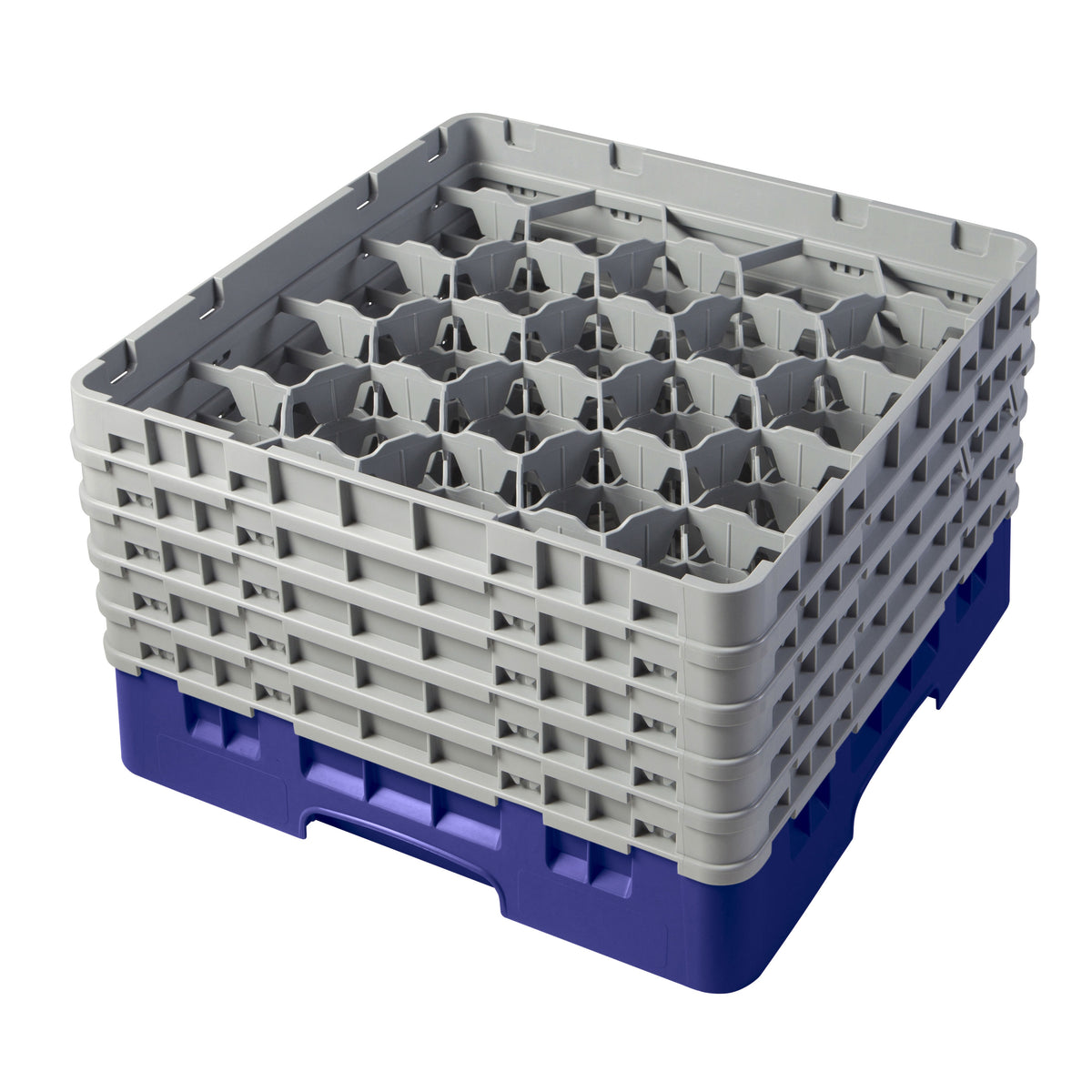 Cambro 20S958186 Camrack Glass Rack, Navy Blue, 20 Compartments, 19-3/4" x 19-3/4", 10" Height — Case of 2 pieces